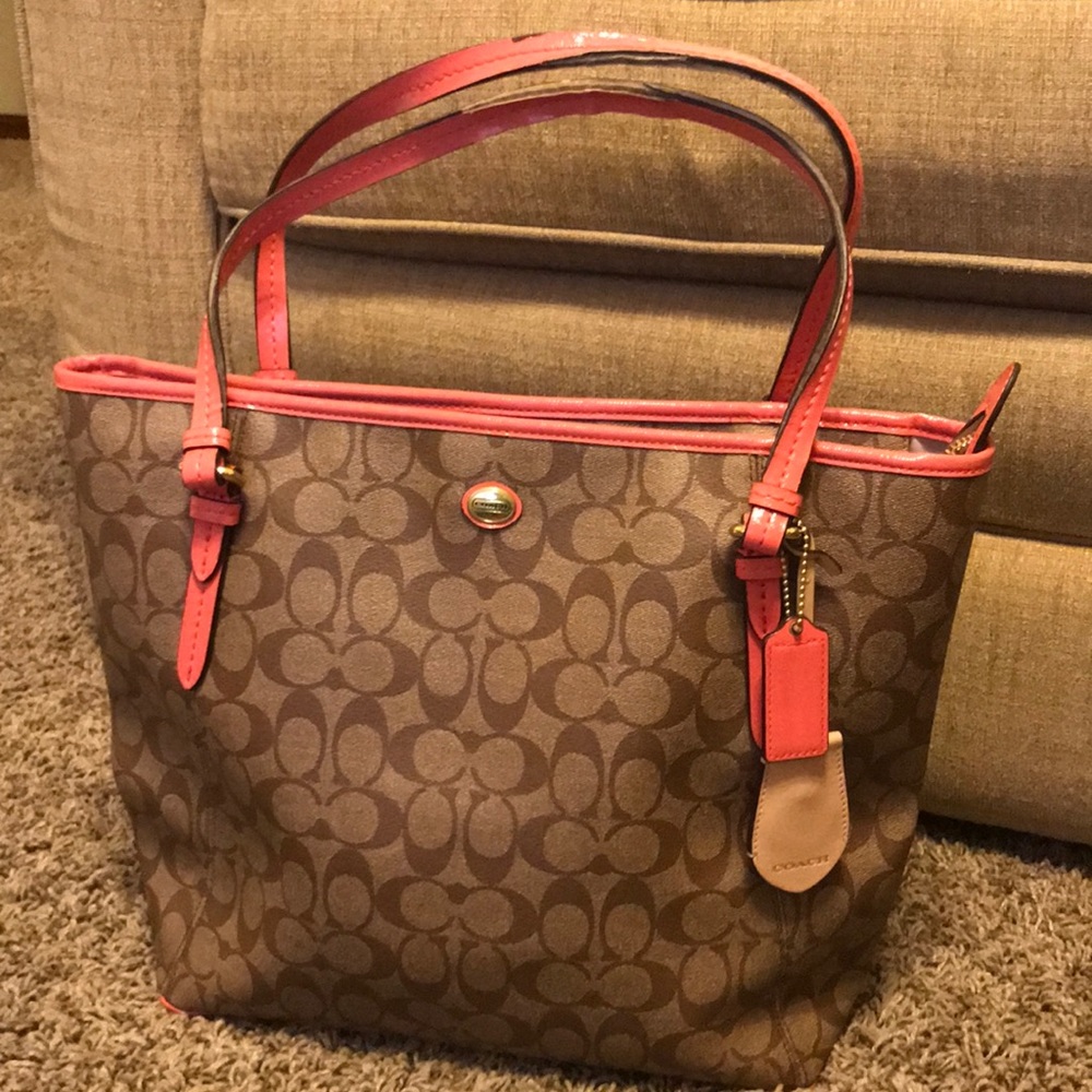 Coach Zip Top Tote